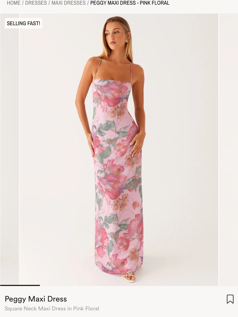 Peppermayo Pink Floral Maxi Dress